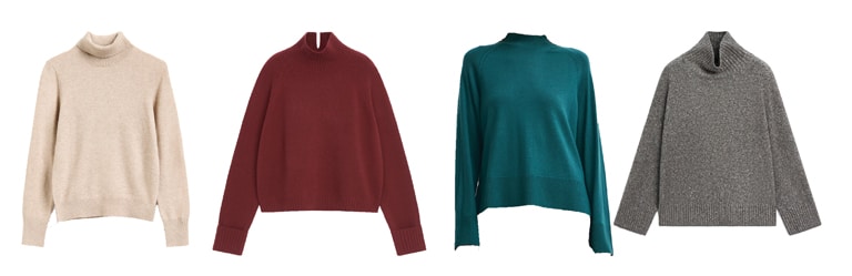 sweter wełniany z golfem